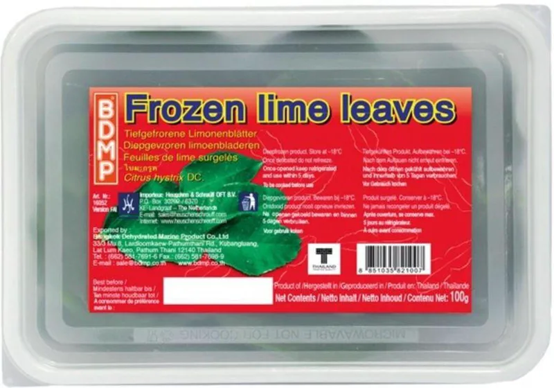 Liście cytryny (kaffir lime) mrożone 100 g