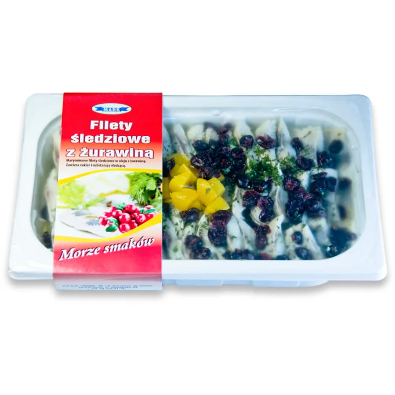 Filety śledziowe z żurawiną 1 kg