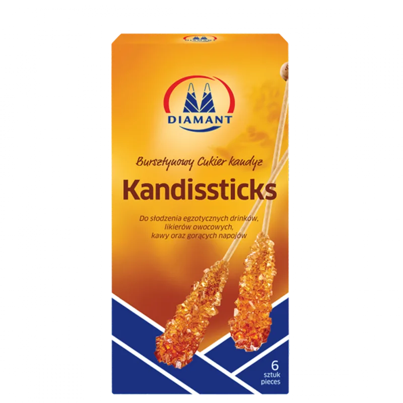 Cukier bursztynowy kandyzowany Kandisstick 6 × 10 g