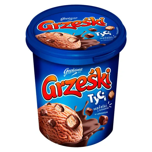 Lody kakaowe z kawałkami czekolady i mini wafelkami 500 ml (500 g)