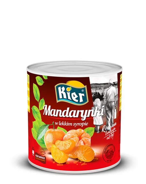 Mandarynka segmenty w lekkim syropie 2,65 kg (1,5 kg)