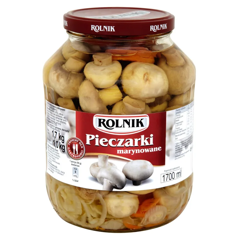 Pieczarki marynowane 1,7 l (1 kg po odsączeniu)