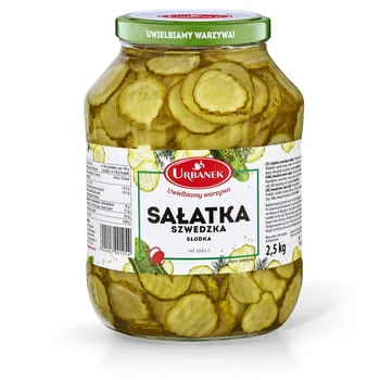 Sałatka szwedzka słodka 2,5 kg (1,2 kg po odsączeniu)