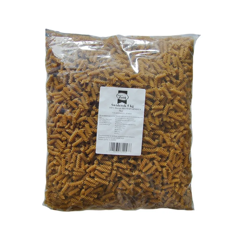 Makaron świderki durum pełnoziarniste 5 kg
