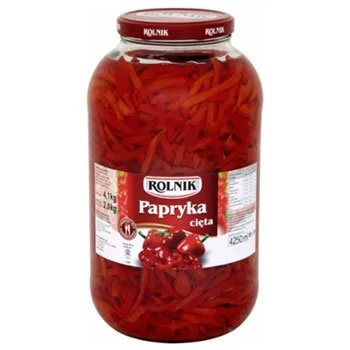 Papryka czerwona cięta paski 4,25 kg (2 kg po odsączeniu)