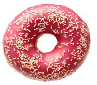 Donut o smaku truskawkowym 56 g (48 szt.)