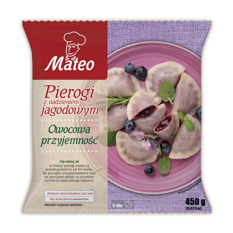 Pierogi z nadzieniem jagodowym 450 g