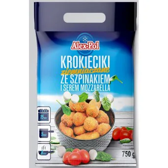 Krokieciki ziemniaczane ze szpinakiem i serem mozzarella 750 g
