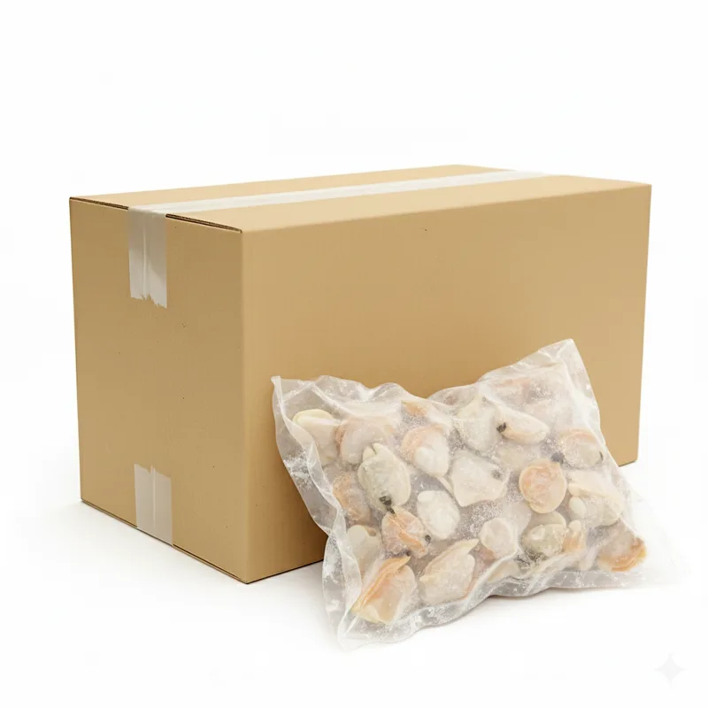 Mięso z małży gotowane mrożone (kaliber 200-300) 1 kg (900 g bez glazury)