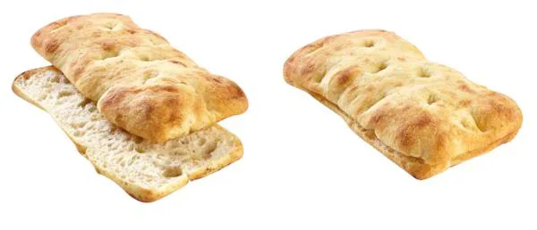 Schiacciata chleb pszenny płaski w stylu włoskim przekrojony 100 g (32 szt.)
