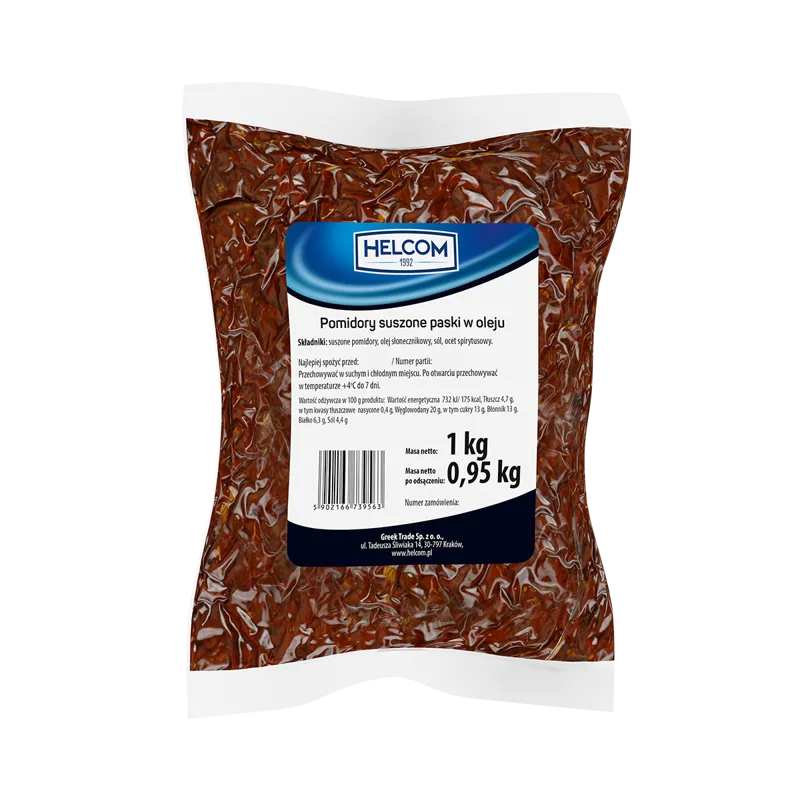 Pomidory suszone paski w oleju 1 kg (950 g)