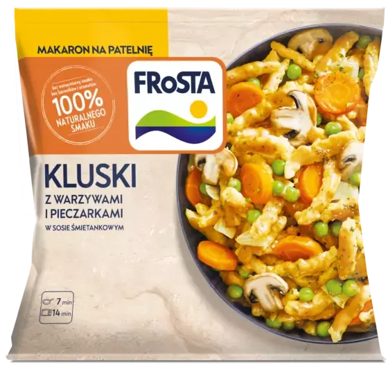 Kluski z warzywami i pieczarkami 450 g