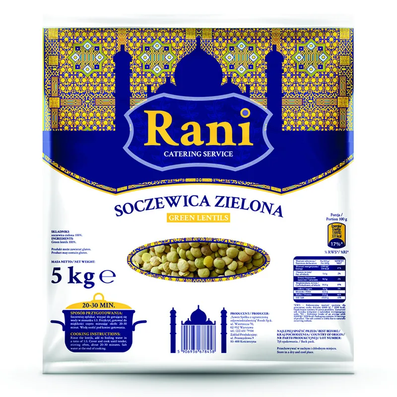 Soczewica zielona połówki 5 kg