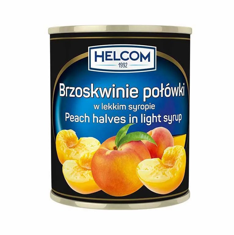 Brzoskwinia połówki w syropie 2,6 kg (1,5 kg po odsączeniu)