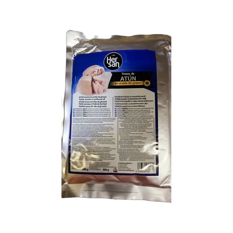 Tuńczyk kawałki w oleju słonecznikowym vacuum 1 kg