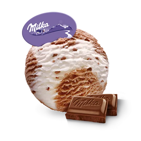 Lody waniliowe i czekoladowe z kawałkami czekolady mlecznej Milka 5 l