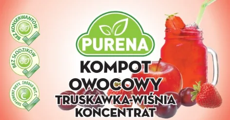 Koncentrat kompotu owocowego truskawka-wiśnia 6 kg