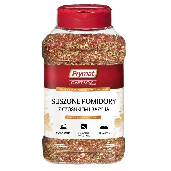 Suszone pomidory z czosnkiem i bazylią 350 g