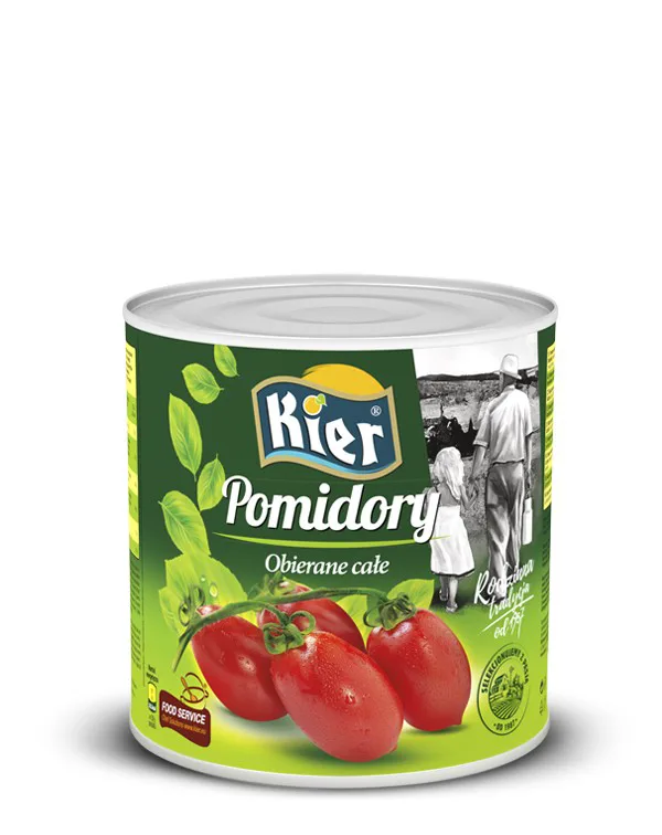 Pomidory obierane całe 2,5 kg (1,5 kg po odsączeniu)