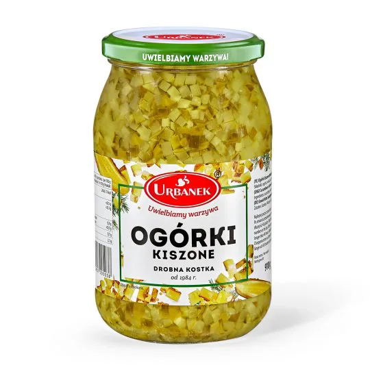Ogórki kiszone drobna kostka 910 g (580 g po odsączeniu)