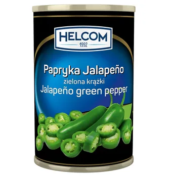 Papryka zielona jalapeno krążki 3 l (1,56 kg po odsączeniu)