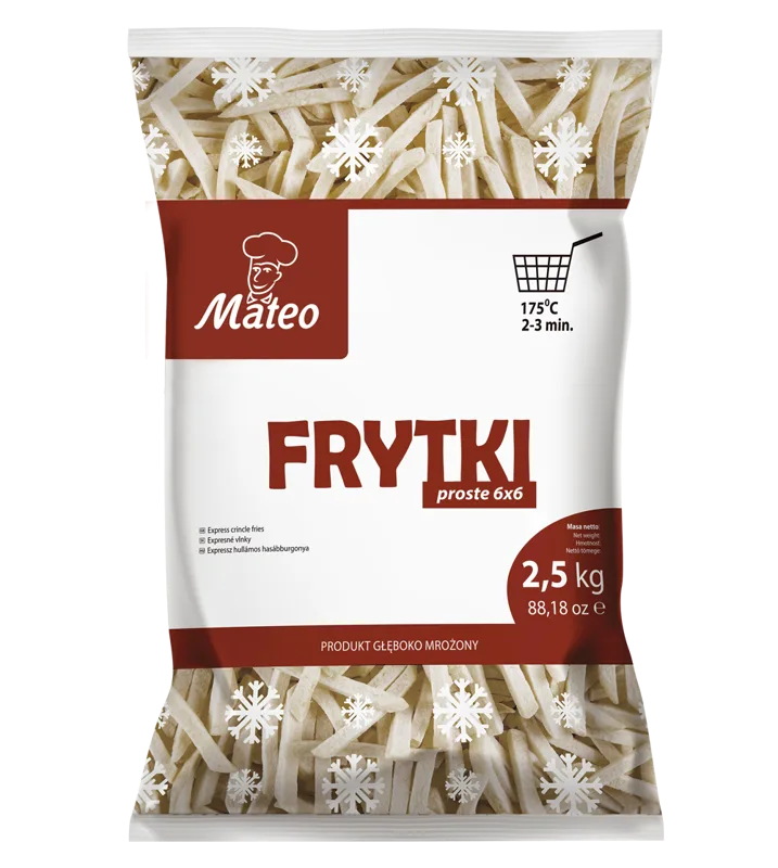 Frytki proste błyskawiczne 2,5 kg