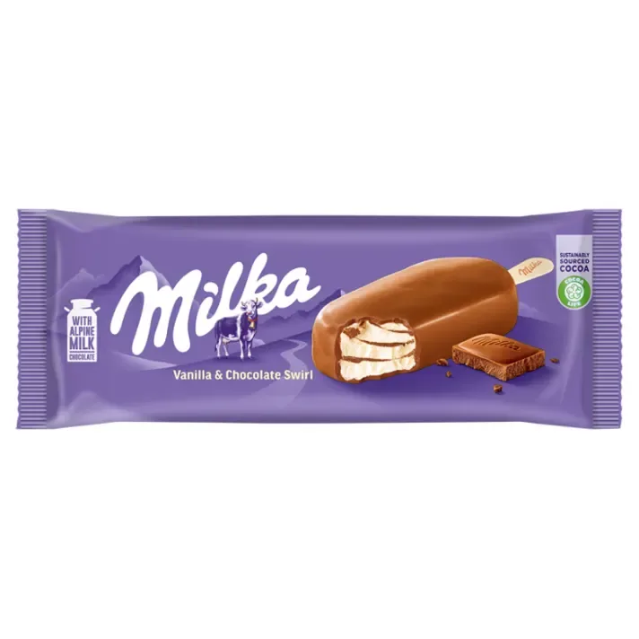Lody czekoladowo-waniliowe na patyku 90 ml