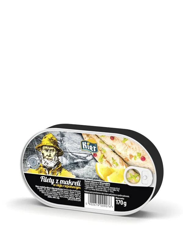 Filety z makreli w oleju 170 g