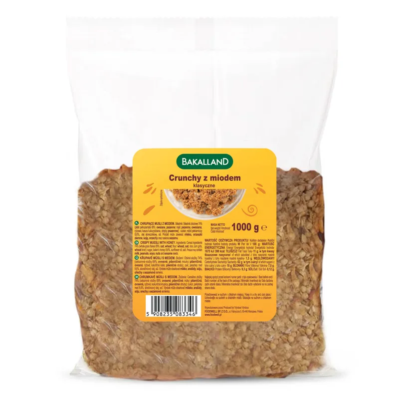 Chrupiące Crunchy Musli z miodem 1 kg