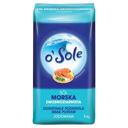 Sól morska drobnoziarnista jodowana 1 kg