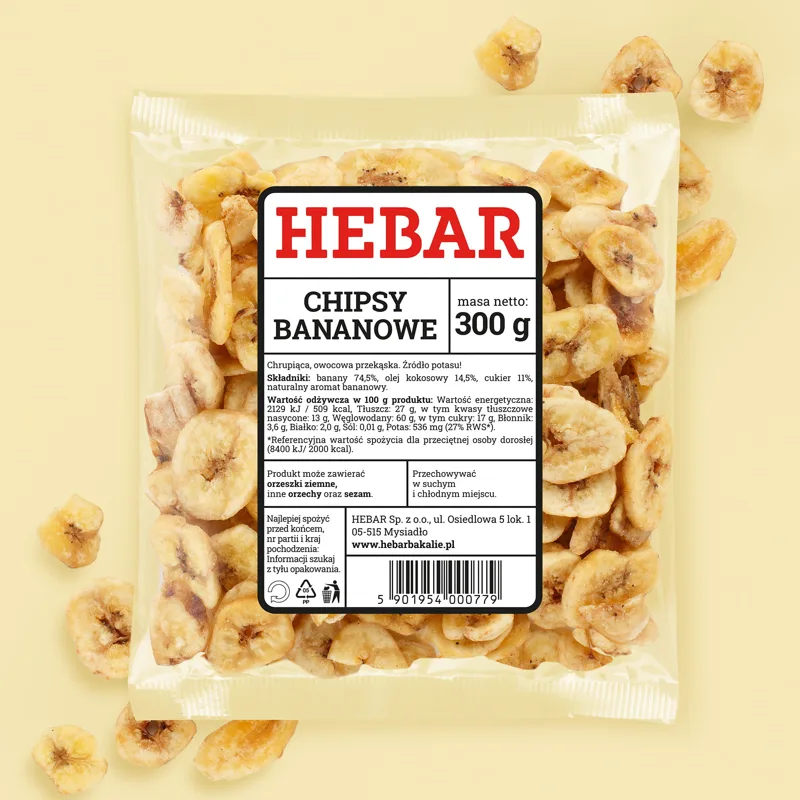 Chipsy bananowe 1 kg