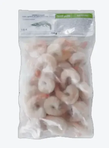 Krewetki Vannamei surowe obrane bez ogona mrożone IQF (kaliber 16-20) 1 kg (800 g bez glazury)