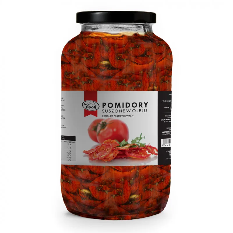 Pomidory suszone w oleju całe 4,2 l (2,5 kg po odsączeniu)