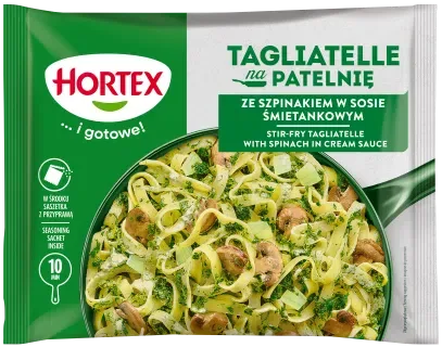 Makaron na patelnię tagliatelle ze szpinakiem w sosie śmietankowym 450 g