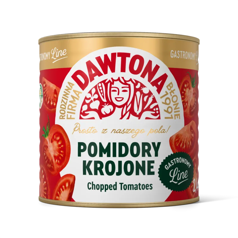 Pomidory krojone w kostkę bez skóry 2,44 kg (1,465 kg po odsączeniu)