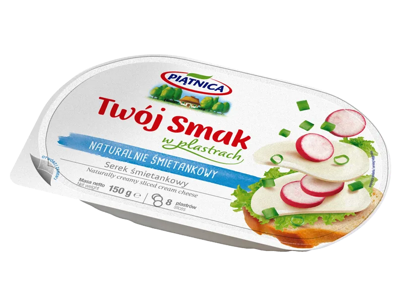 Serek śmietankowy Twój Smak w plastrach naturalny 150 g