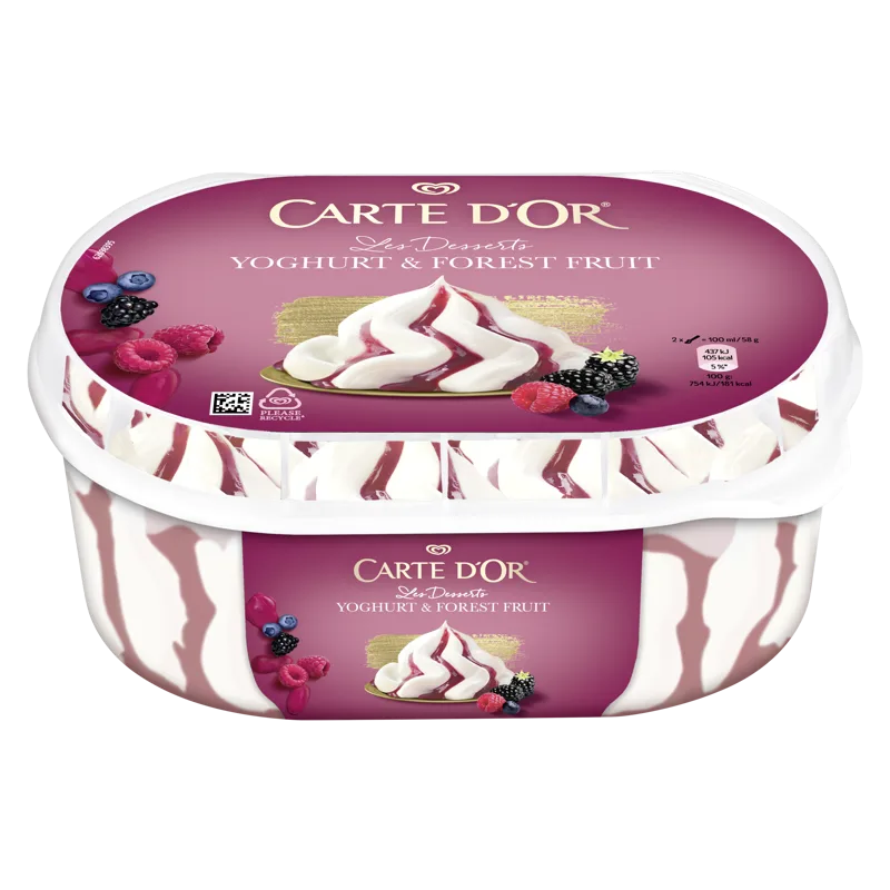 Lody jogurtowe z owocami leśnymi Carte d'Or 850 ml