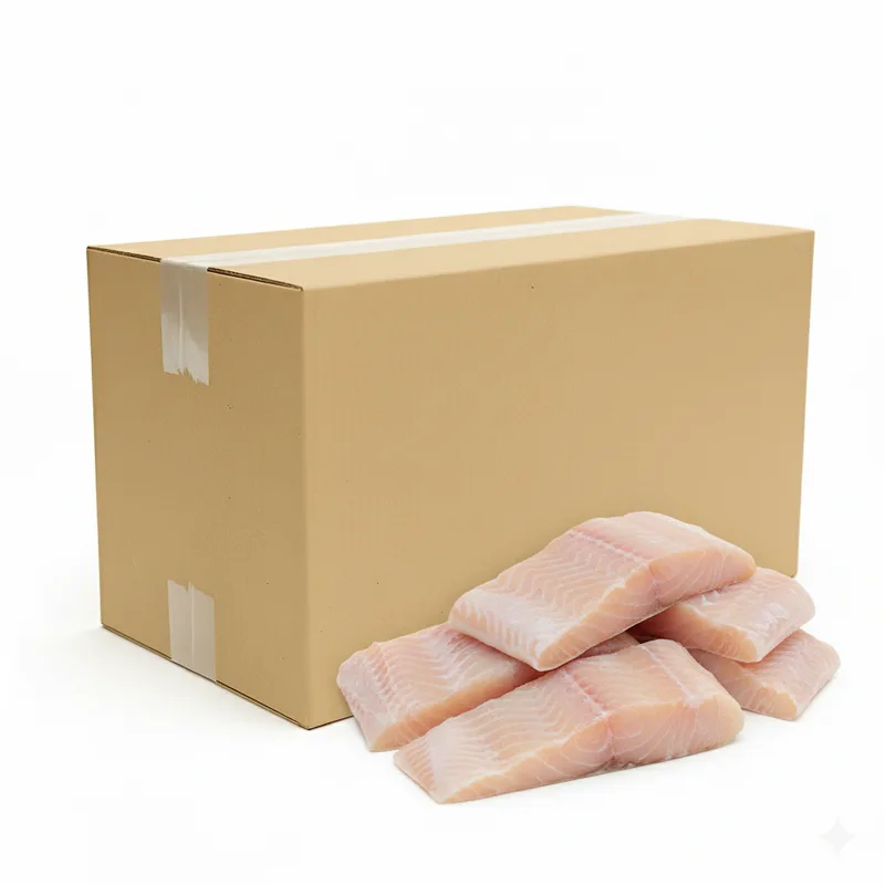 Dorsz czarny polędwice mrożone (140-160 g) 5 kg (4,5 kg bez glazury)