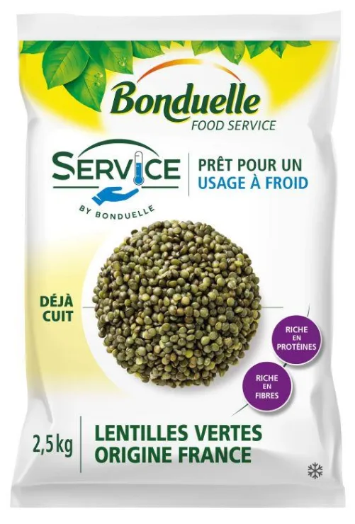 Soczewica zielona gotowana 2,5 kg