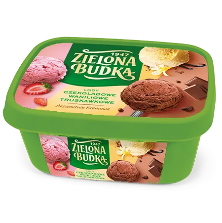 Lody czekoladowo-waniliowo-truskawkowe 1 l
