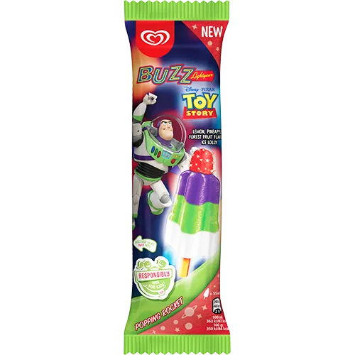 Lody na patyku Disney Buzz Popping Rocket 24 × 55 ml