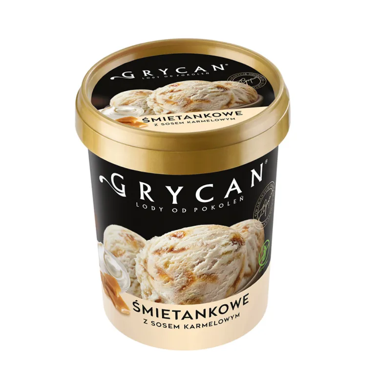 Lody śmietankowe z sosem karmelowym 480 ml