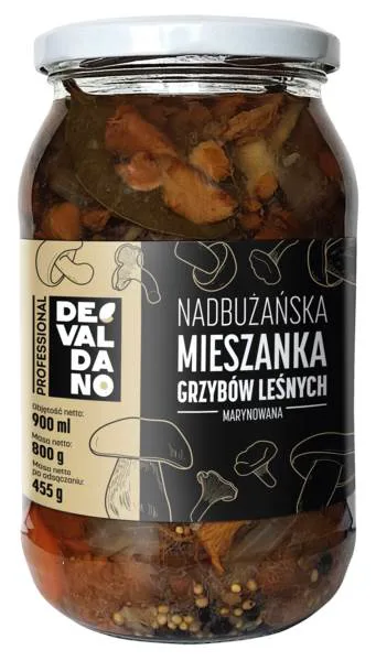 Mieszanka grzybów leśnych marynowana Nadbużańska 800 g (455 g po odsączeniu)