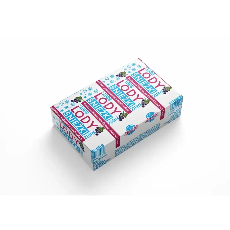 Lody Śnieżki waniliowo-porzeczkowe w waflu 210 ml