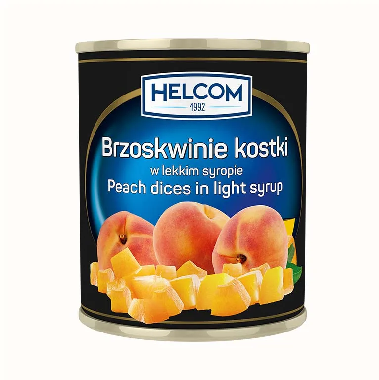 Brzoskwinia kostka regularna 4,25 kg (3 kg po odsączeniu)