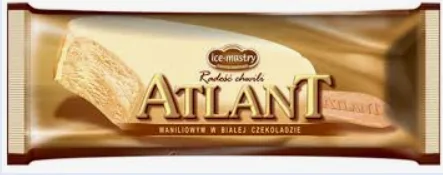 Lody Atlant mały waniliowe w białej czekoladzie 80 ml
