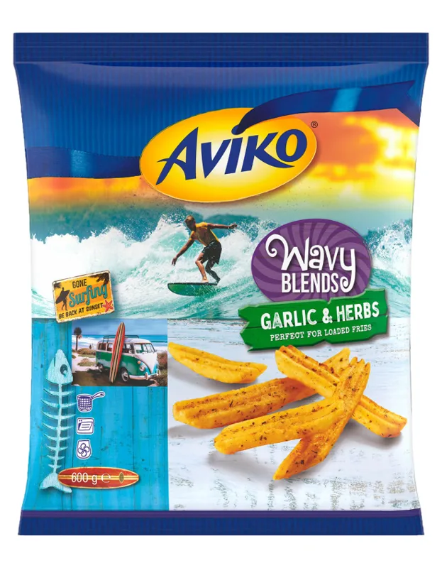 Frytki falowane Wavy Blends Garlic & Herbs 600 g