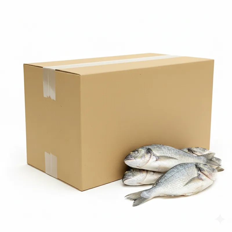 Dorada tusza patroszona mrożona (400-600 g) 5 kg (4,5 kg bez glazury)