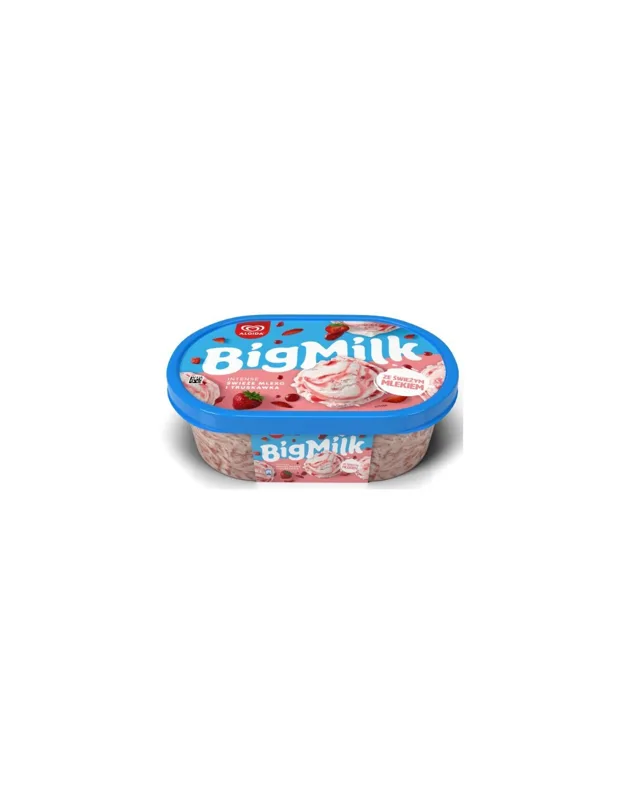 Lody Big Milk Intense truskawkowe 900 ml