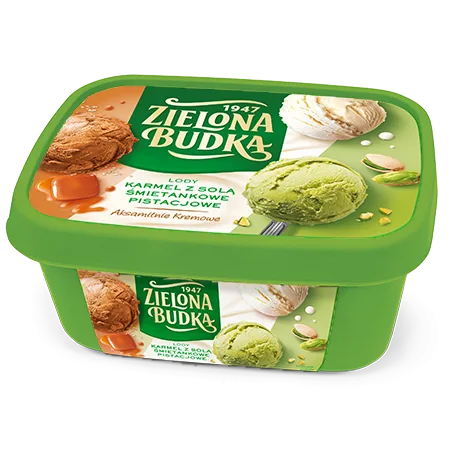 Lody karmel z solą, śmietankowe i pistacjowe 1 l